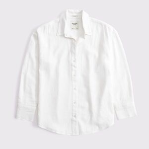 A&F Oversized Linen-Blend Shirt